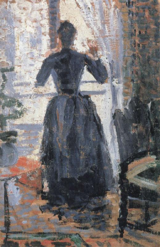 unknow artist woman at the window oil painting image